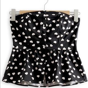 (NWT) & Other Stories Heart Peplum Top